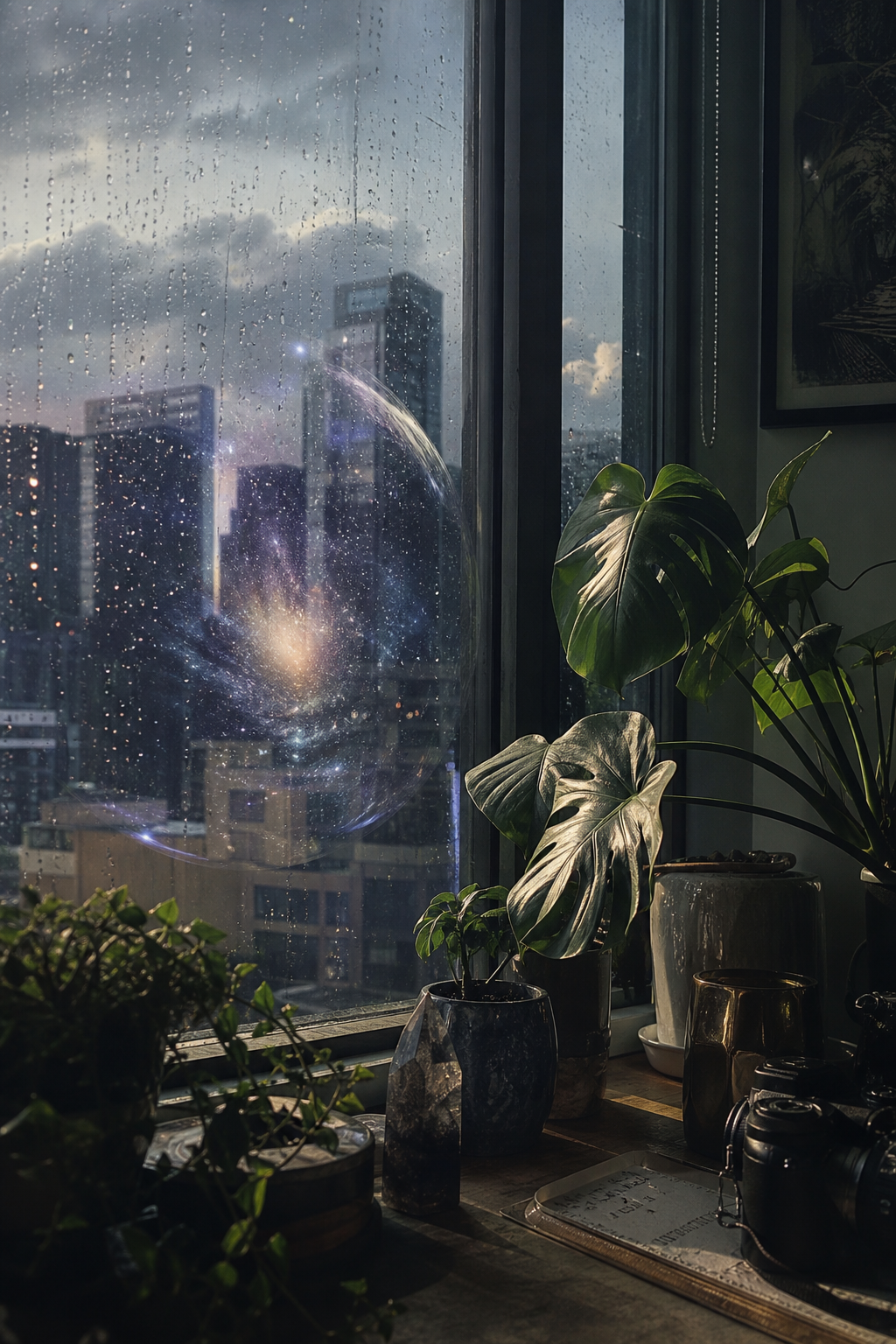 After Rain, The Window Remembers by Quinn